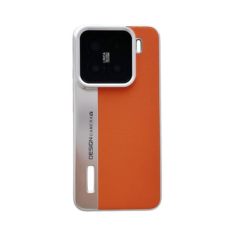 Mi 15 Mobile Phone Case Plain Leather Camera Splicing 14Ultra Ultra-thin Matte Mi 13u Hard Case