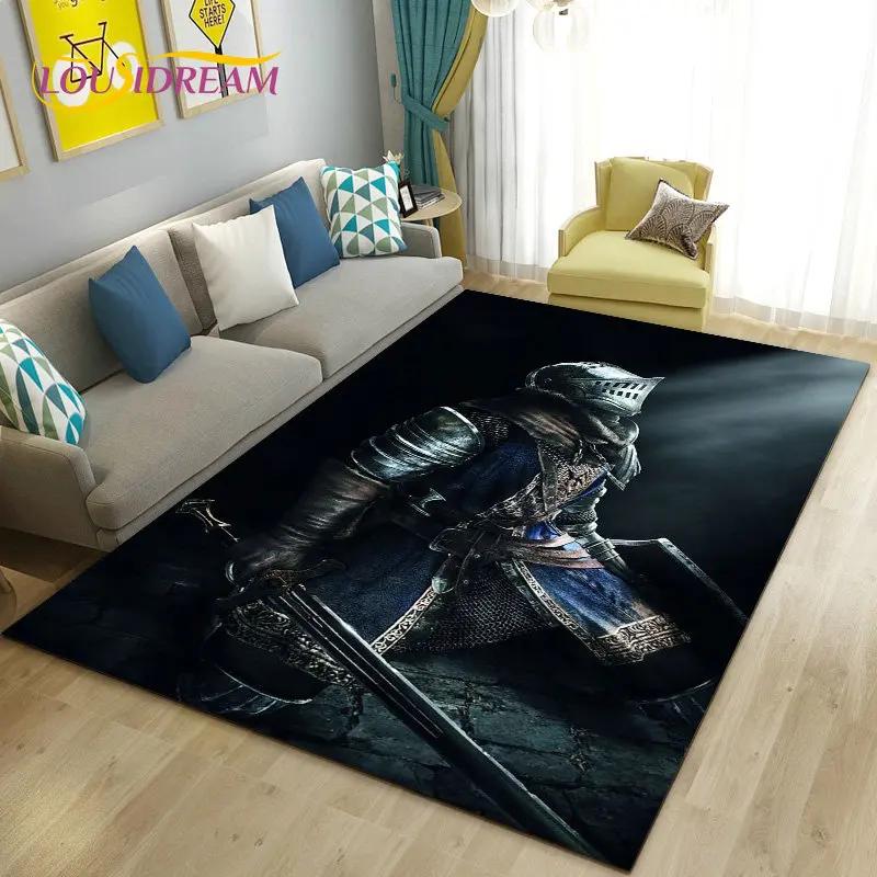 Cavalier Knight Templar Crusaders Game Area Rug Large,Carpet Rug for Living Room Bedroom Sofa Doormat Kitchen,Non-slip Floor Mat