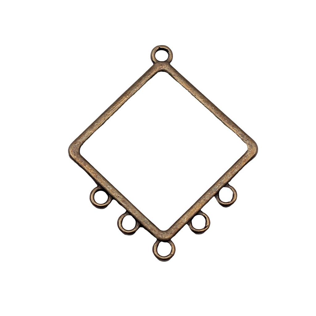Geometric Flower Multi Loop Connectors Metal Links For Earrings Accessories Parts