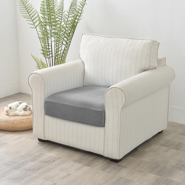 Sofa Seat Cover, Velvet, Dark Grey 150-190Cm