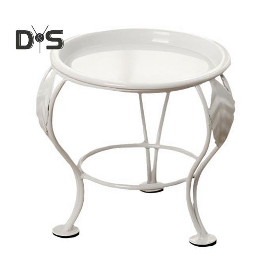 

Металлическая подставка для растений с покрытием, трехногая, круглая стойка для горшков для комнатных и уличных растений белый