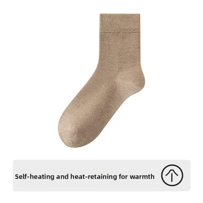 Female Autumn and Winter Thickened Warm Storage Heat Self Heating Deodorant Sweat In The Tube Cotton Socks