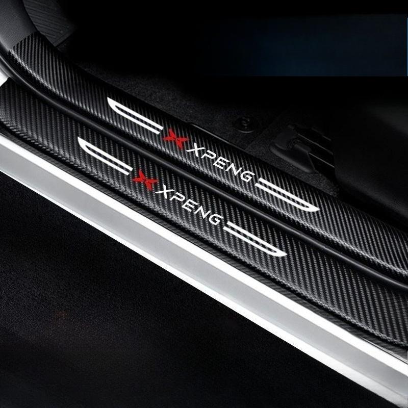 For Xpeng G6 2026 2026 Car Door Sill Leather Stickers Rotection Plate Threshold Rear Bumper Carbon Fiber Trunk Accessories