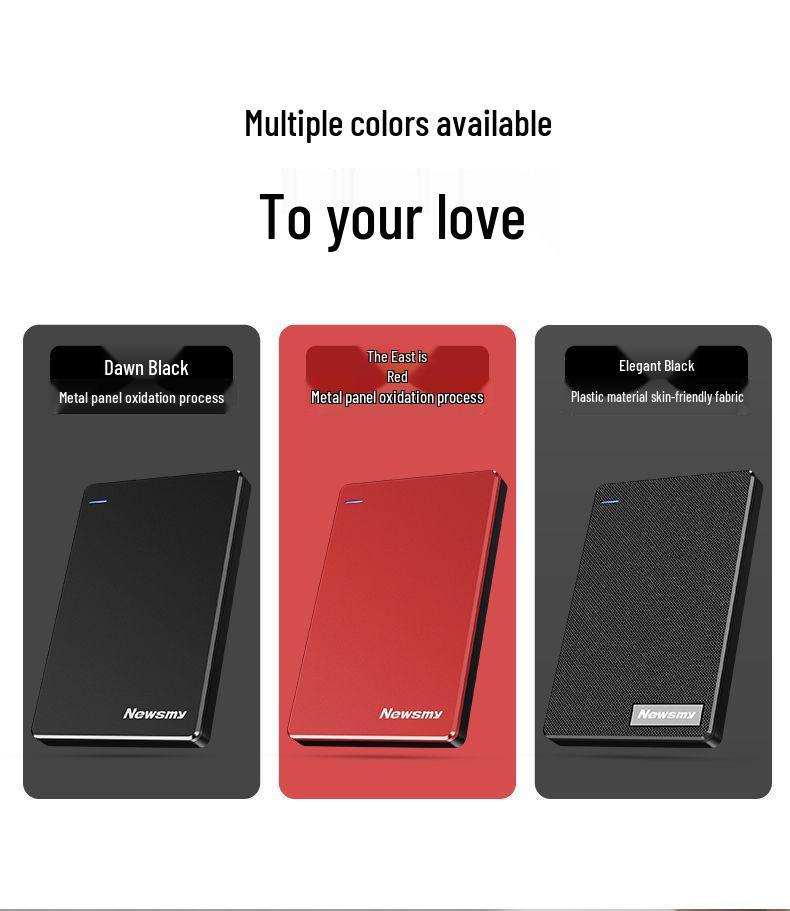 1TB & 2TB High-Speed Mobile Hard Drive with Encryption for PC and Phone.