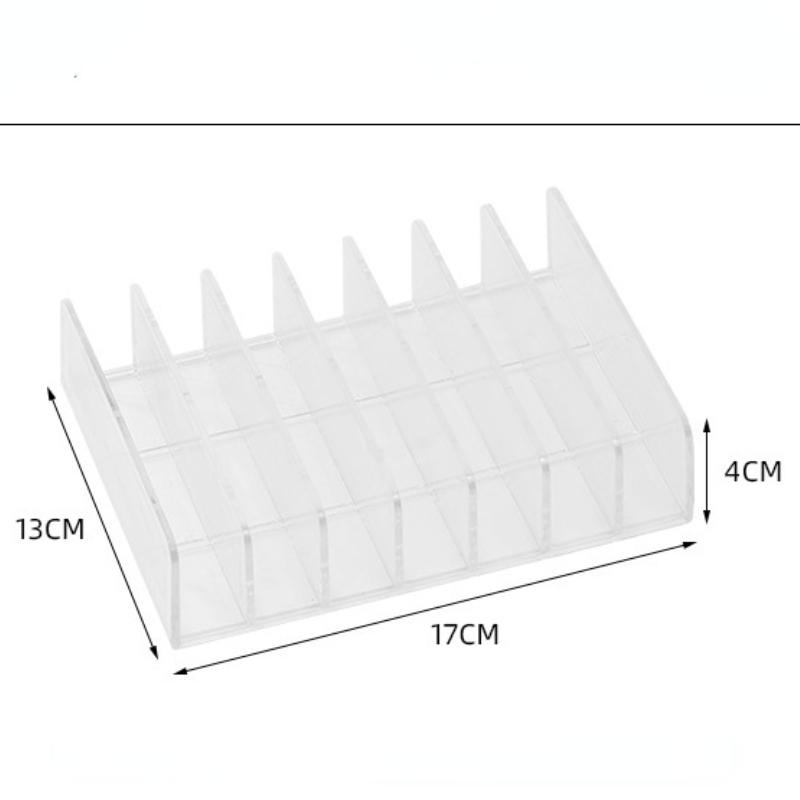 Clear 7-Grid Makeup Organizer Display Box for Eyeshadow Palette and Powder Compact Storage