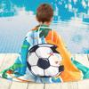 Oversized Soccer Ball Beach Towel for Boys Quick Dry Microfiber Lightweight Sport Travel Pool Towel for Kids