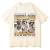 Funny Tummy Ache Survivor Raccoon Meme Tee Shirt Unisexs Women Loose Oneck Tshirts Fashion 90s High Quality Teenagers Cotton Tees