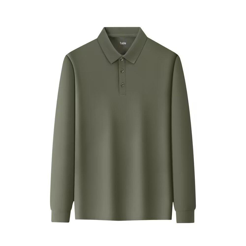 Men's Retro Long Sleeve Polo Shirt - Trendy Harajuku Style, Loose Fit Autumn Top with Turn-down Collar
