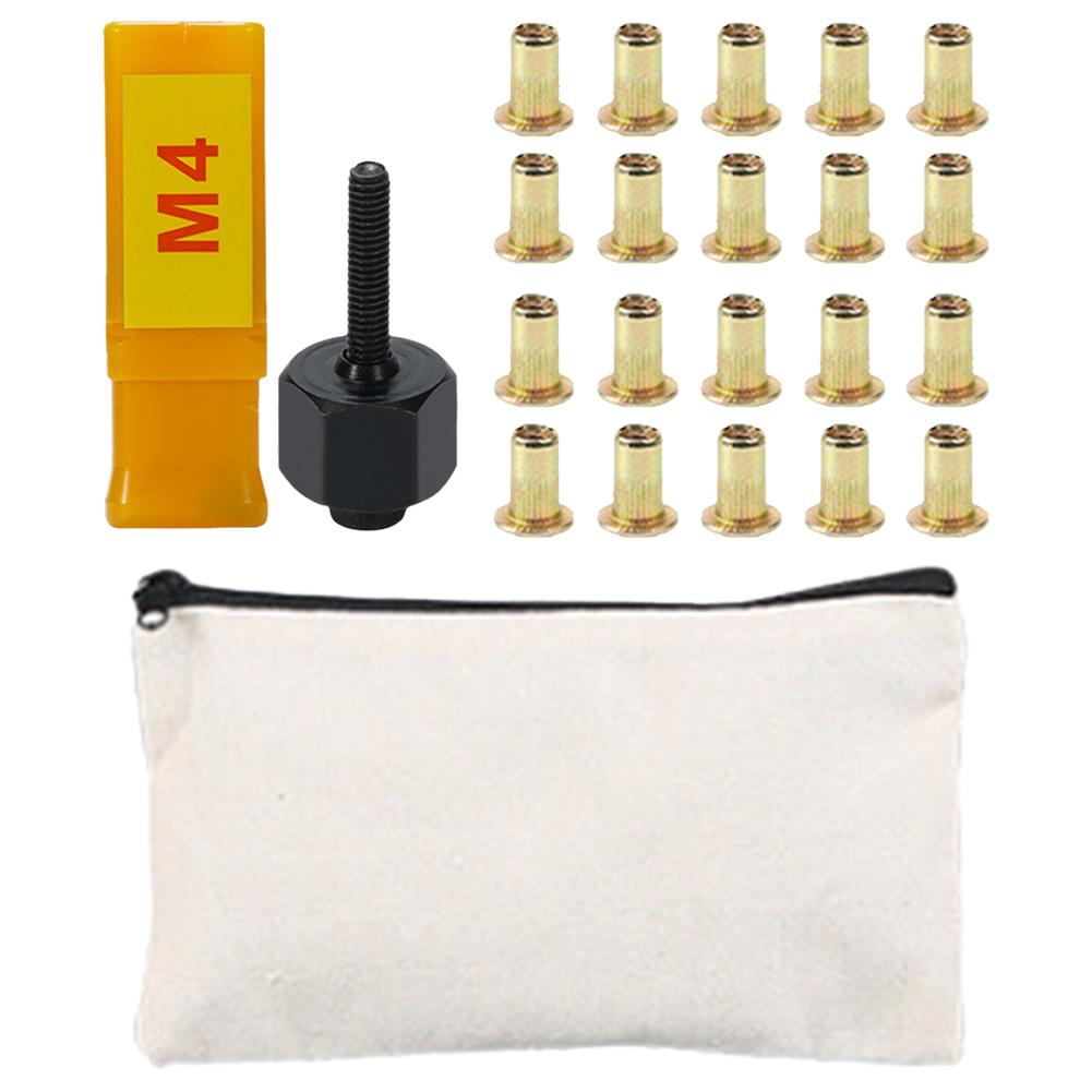 21Pcs Rivet Nut Tools Hand Rivet Nut Head Rivnuts Tools Hand Nuts Riveter Rivnut Tool for Nuts M3 M4 M5 M6 M8 M10