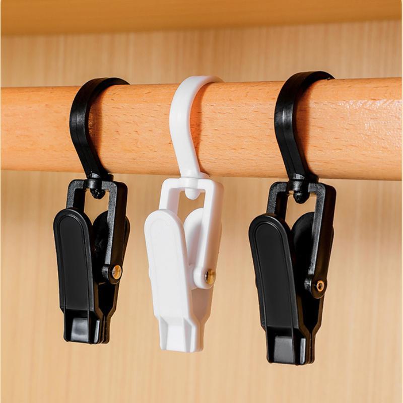 5er-Pack Kunststoff-Hängeclips 360 Grad drehbare Haken Rutschfester Griff Für Schrankorganisation Kleidung Socken Hüte Handtücher