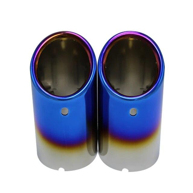 2Pcs 70mm Car Exhaust Muffler Tip Cover For BMW F30 2013-2018 E92 E90 3 Series GT 325i 328i Stainless Steel Accessories