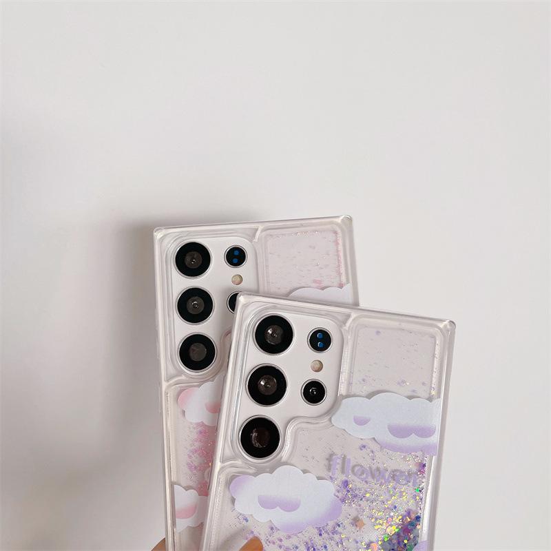 Luminous Flowing Sand Glitter Phone Case for Samsung S25 Ultra/S24/S23+/A36/A16/A34/A53.