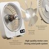 Portable Desktop Fan Mute Table Fan With Power Display Rechargeable Air Circulating Fan 5 Speeds Adjustable Air Circulation Fan