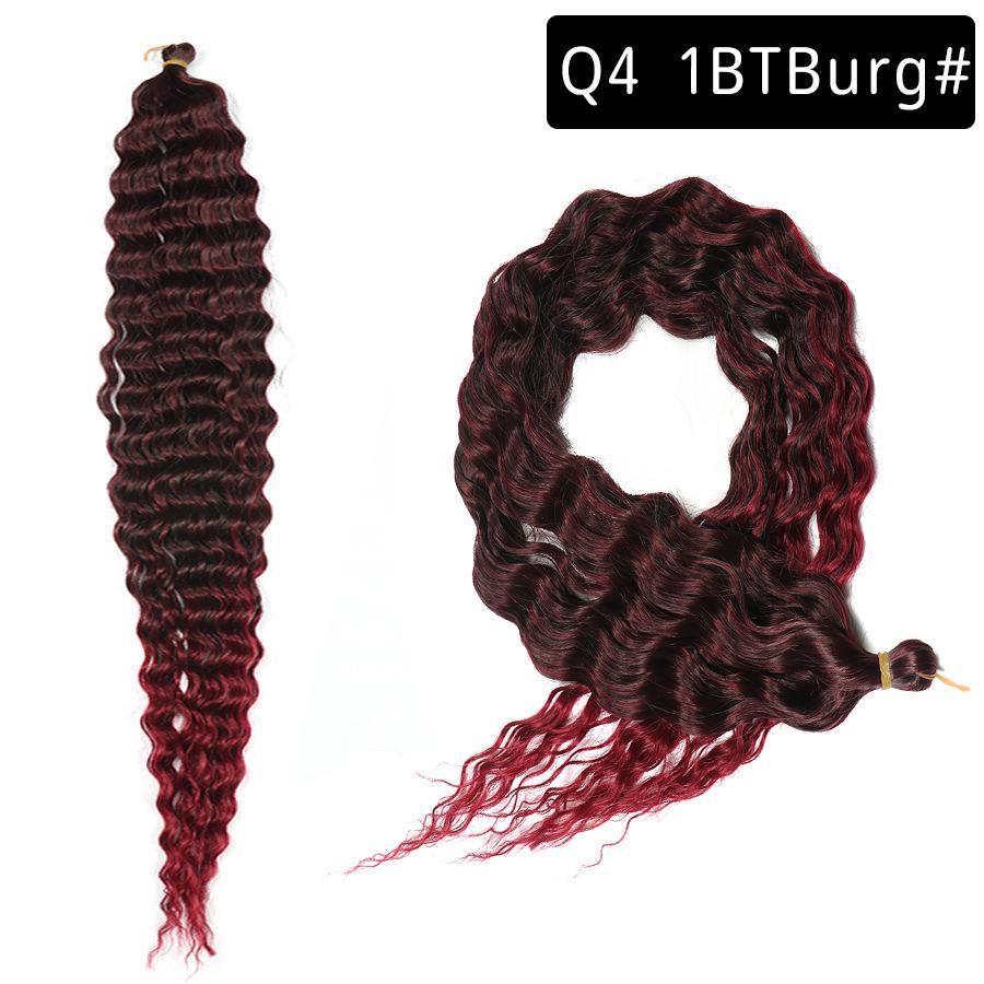 Ocean Deep Wave Kanekalon Crochet Hair 30 inch 120g Long Ombre Synthetic For Women