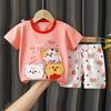 T-Shirts Bequeme Shorts Polyester Lässig Tägliche Kleidung Für Mädchen Set Baby Sommer Outfits Cartoon Jungen Kurzarm