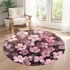 Flower Round Floor Rug Perfect for Kitchen Dormitory Entryway Study room Anti-slip Round Rug Office home decor Birthday Christmas Gift