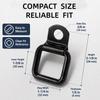 6Pcs Black Heavy Duty D-Ring Tie Down Anchors, Single Hole Metal Loop Hooks For Trailer Storage Cabinet Cargo Securing