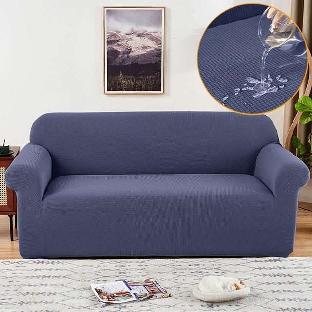Waterproof Sofa Cover Armchair Slipcover 1/2/3/4 Seater Cover Polar Fleece Sofa Cover Furniture Protector for Home Living Room