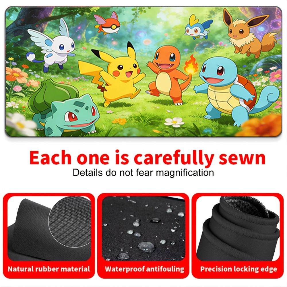 Pokemon Snorlax Psyduck Large Desk Mat NonSlip Washable Gaming Mouse Pad 30x80x0.2cm