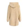 **Winter Loose Plush Women's Long Sleeve Hooded Zip Up Cardigan Jacket Fuzzy Fleece Coat**