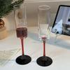 ZISIZ Christmas Black Stem Champagne Glass