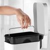 New 5L Stainless Steel Step Trash Can with Silent Gentle Lid for Kitchen Home Office Foot Pedal Trash Can Automatic Dustbin