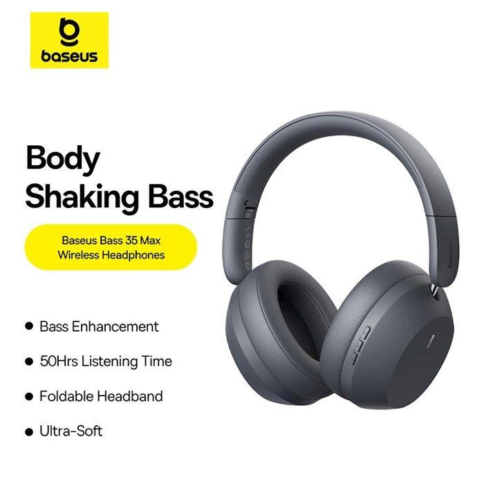 Casque Bluetooth - Baseus - Bass 35 Max - Autonomie 50 Heures - Réduction De Bruit - Confort Supérieur