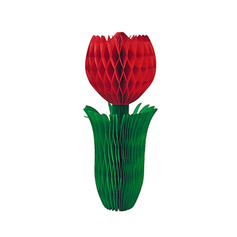Honeycomb Tulip Flower Paper Tulip Floral Honeycomb Ceiling Hanging Decoration For Office Home Wedding Birthday Party Decor
