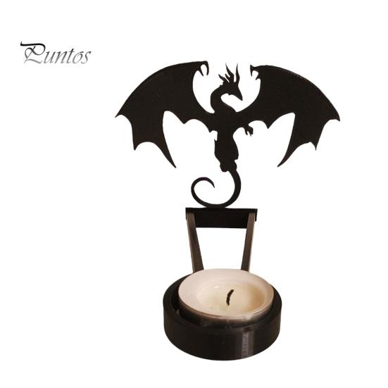 Halloween Candle Holder Metal Tealight Candle Holder with Scary Figure Silhouette Spooky Ghost Tealight Shadow Caster for Indoor Decor
