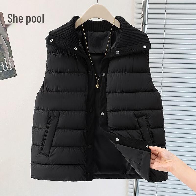 Women's Lapel Padded Sleeveless Vest