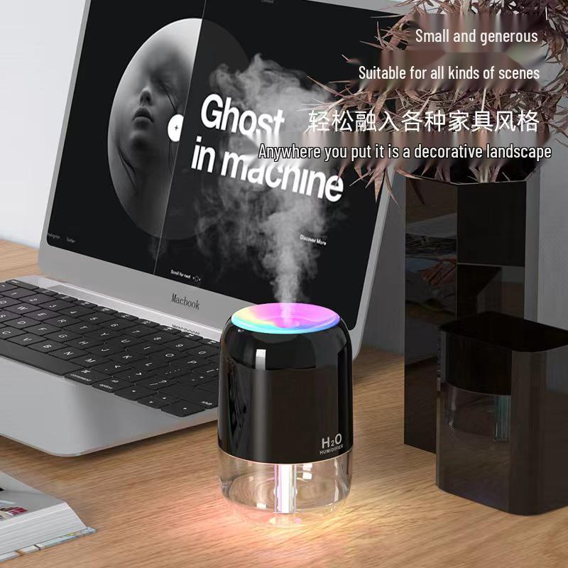 USB Home Humidifier 988: Large-Capacity Aroma Diffuser with Seven-Color LED for Bedroom and Car