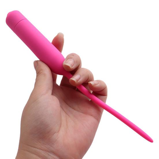 Urethral Tube Rod Lengthened Ergonomic Silicone Urethral Dilator Stimulation Stopper for Adult Men