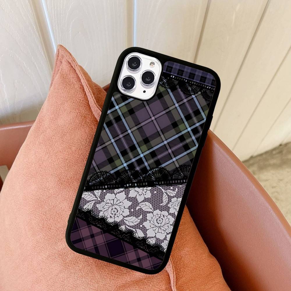 Lace Pattern For IPhone 11 12 13 14 15 16 17 Pro Max Plus TPU+PC Shockproof Back Phone Cases