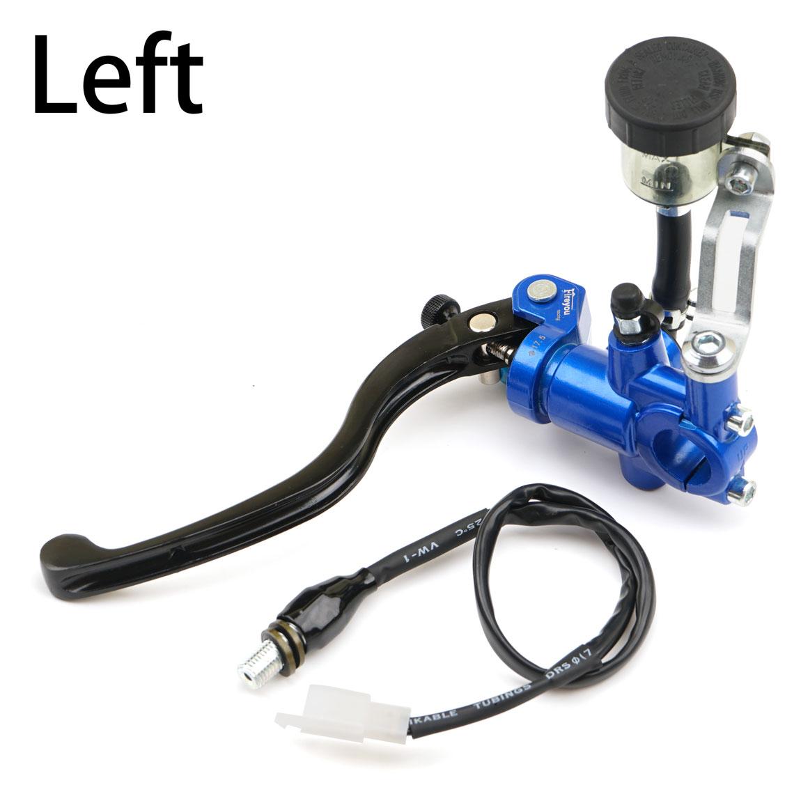 

17.5RCS Radial Mounting Motocycle Brake Clutch Pump Master Cylinder Perch Clutch Adelin for Cafe Racer Suzuki Yamaha Kawasaki Left Blue