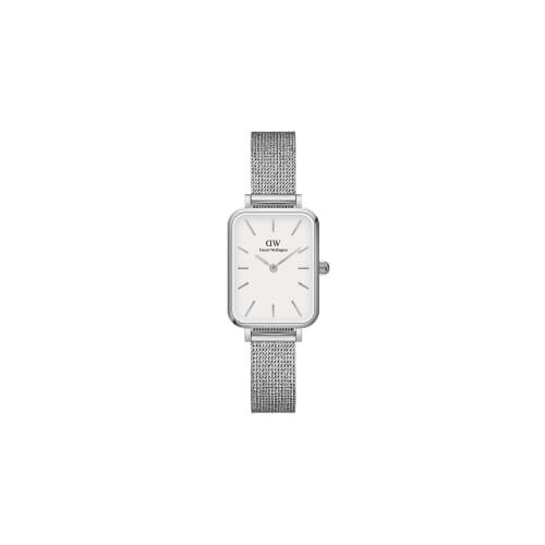 [Official Shop / 2-Year Warranty / Official Import] Daniel Wellington DW Women's Quadro Watch, 20x26mm, Pressed Sterling White, Square, Stylish, Cute,
