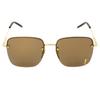Saint Laurent Mirrored Brown Square Ladies Sunglasses Sl 312 M 006 58
