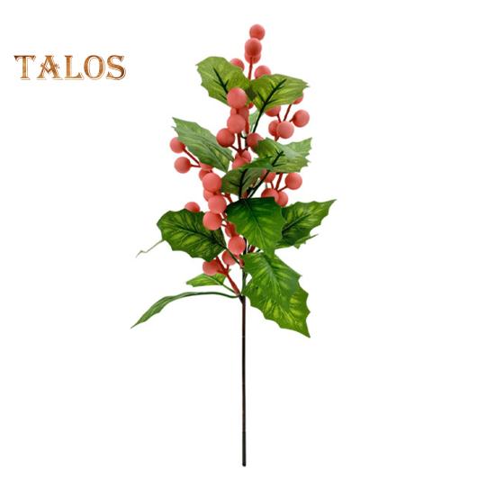 Künstliche rosa Beerenstiele, weihnachtliche rote Beerenpicks, künstliche Beerenzweige für Weihnachtsbaum, DIY-Bastelarbeiten, Hochzeit, Urlaub, Heimdekoration