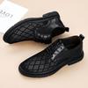 Summer Men's Sandals Men's Breathable Mesh Daily Casual Leather Shoes Hole Shoes Comfortable Versatile Trend Platform Shoes