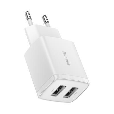 Kleiner kompakter 105W Wandladegerät mit 2x USB weiß
