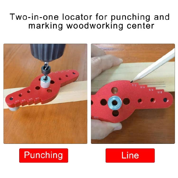 Dowel Jig Set Self Centering Line Scriber Center Locator Woodworking Tools for Drilling Hole Punch Positioner Drill Jig
