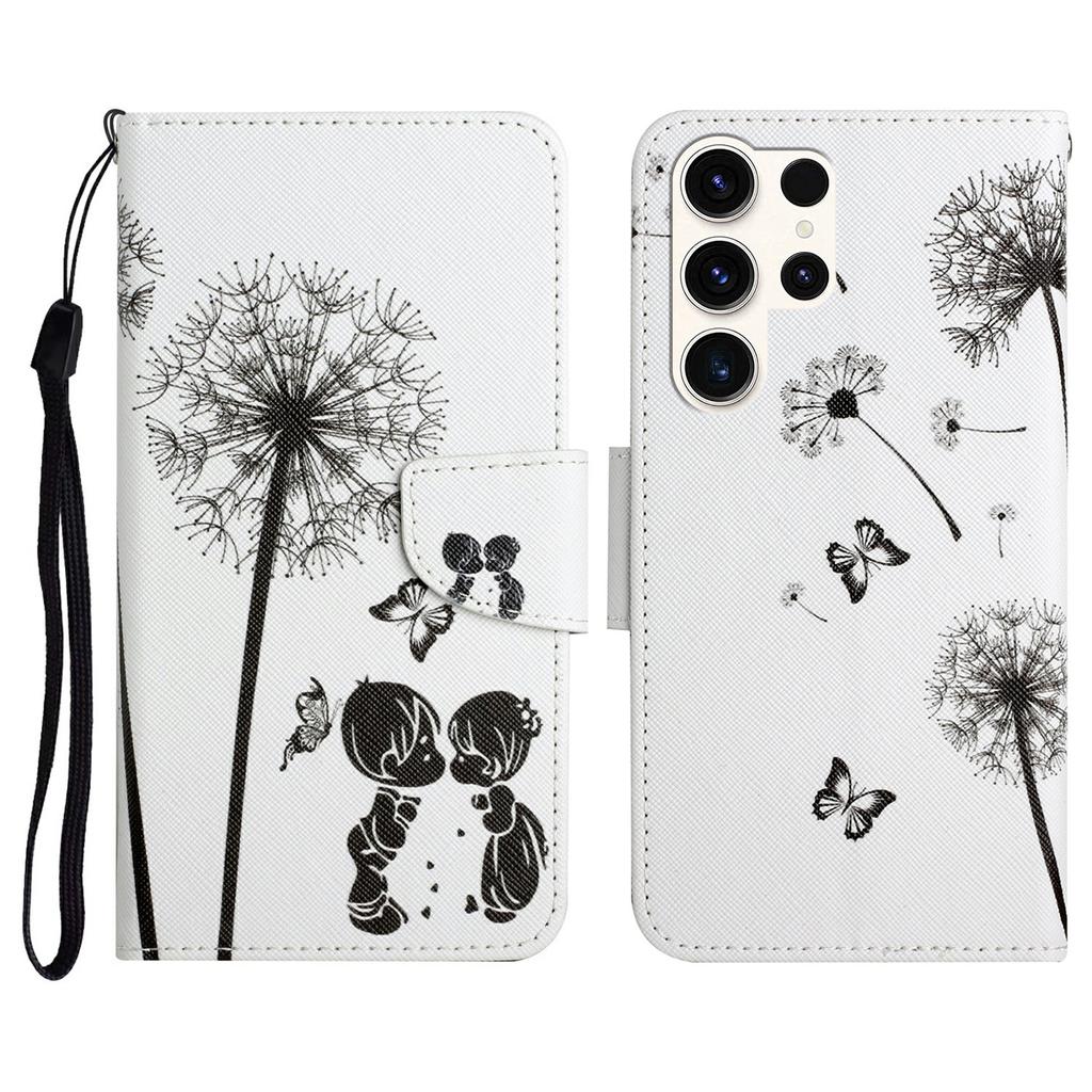 For Samsung Galaxy S25 Ultra Case Pattern Printing Protective Leather Folio Phone Cover