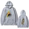 Anime Demon Slayer Agatsuma Zenitsu Double Sided Print Hoodie Men Women Cartoon Fashion Oversized Hoodies Vintage