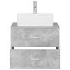 Bathroom Furniture Set Concrete Grey Engineered Wood