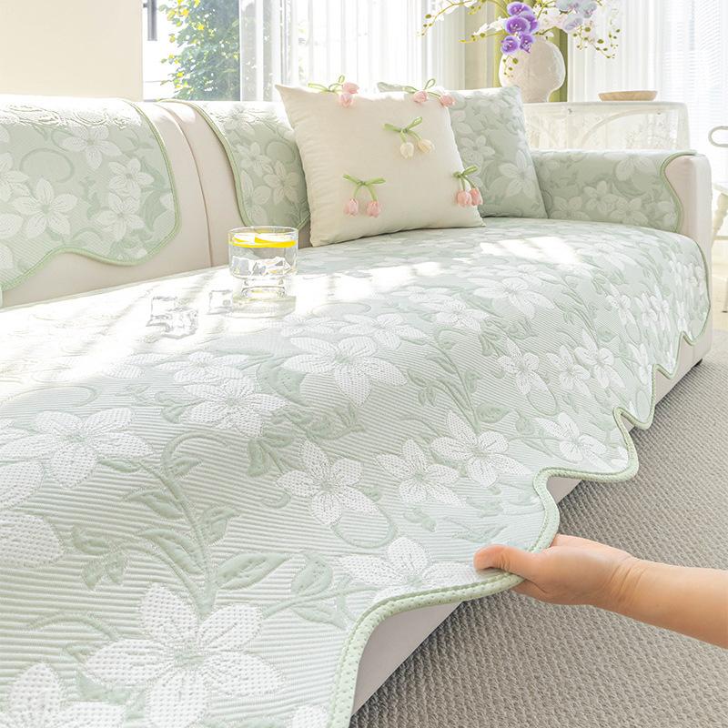 Summer Cooling Breathable Sofa Cover Couch Towel Blanket Modern L Shaped Anti-slip Wear-resistant Seat Cushion Pad Protector