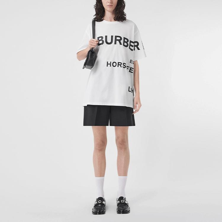 Burberry Drop Shoulder Sleeve T Shirt Women's White 80487481