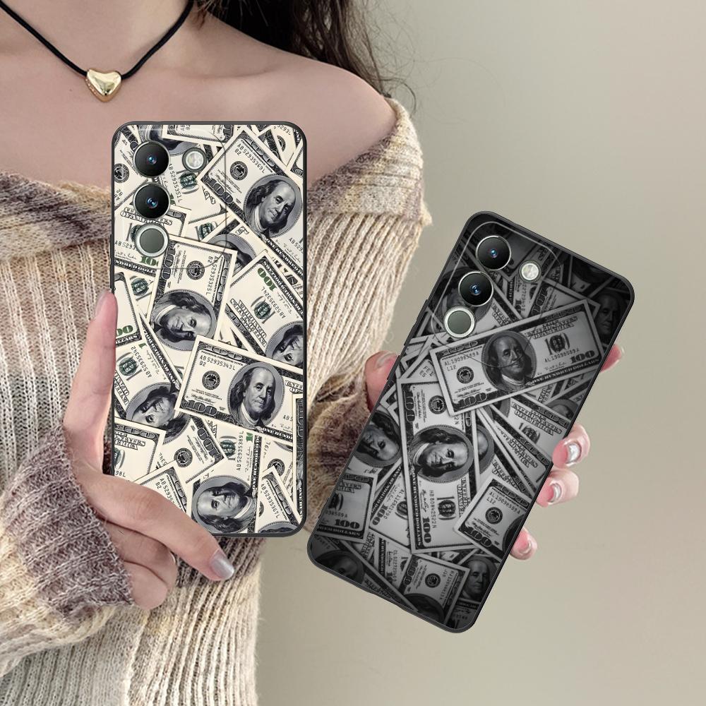 USD Dollar Matte TPU Mobile Phone Case for VIVO V60 V50 V40 V30 V29 V27 V25 V23 Pro Lite 5G Colorful Printing Cover