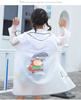 Children's Raincoat Solid Color Boys School Bag One-piece Poncho Long Walking Pupils Thickening Girls Raincoat Jacket
