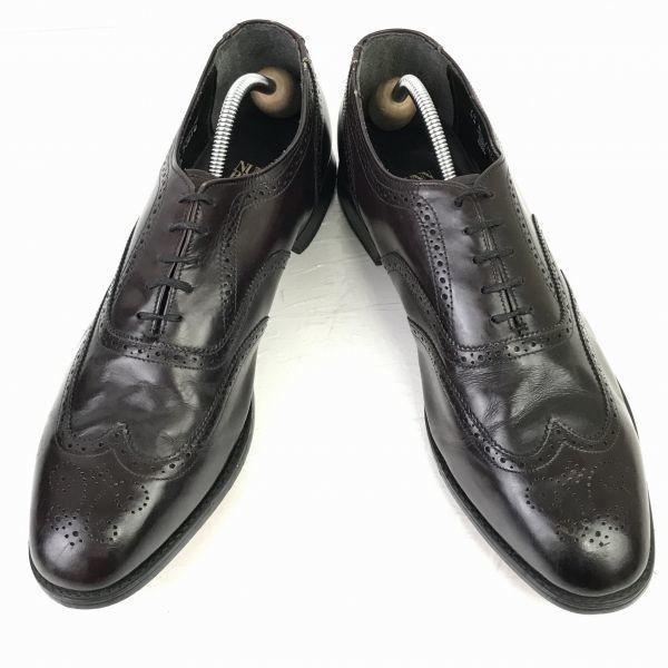 80s-90s Vintage USA NUNN BUSH Leather Goodyear Welt Wingtip 30.5 Reddish brown(USED)