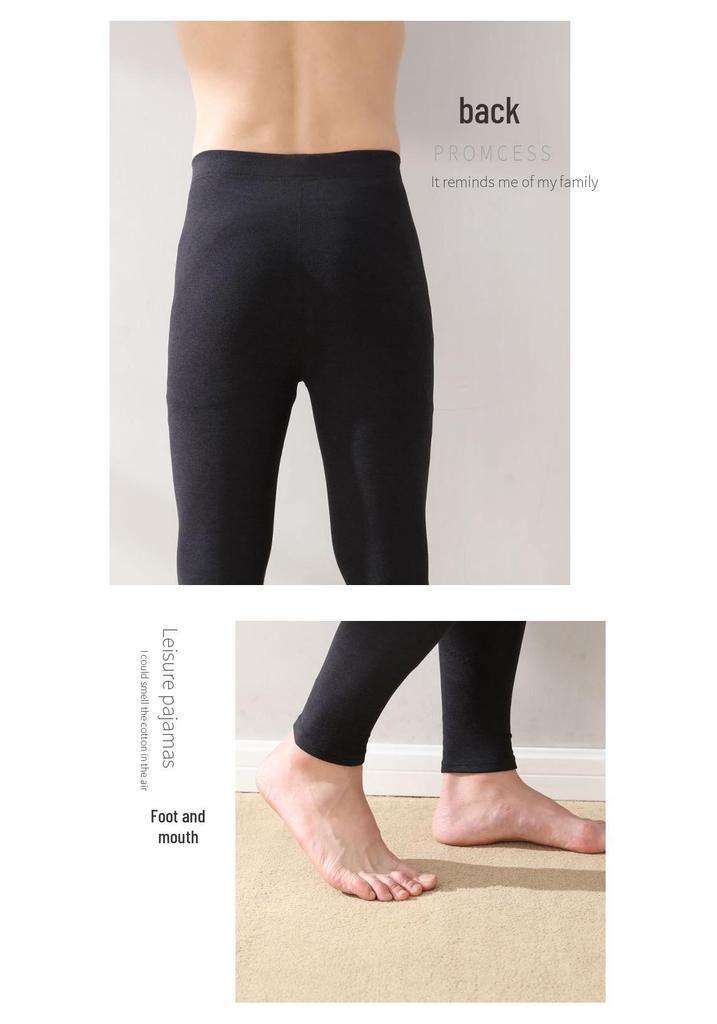 Men's and Women's High Waist Slim Fit Wool Base Layer Pants for Autumn/Winter - Warm Camel Hair Thin Pants