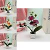 Butterfly Orchid Faux Potted Flower For Event Decor And Indoor Home Embellishment